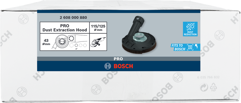 Cappa di aspirazione polvere Bosch PRO 115/125 mm.
